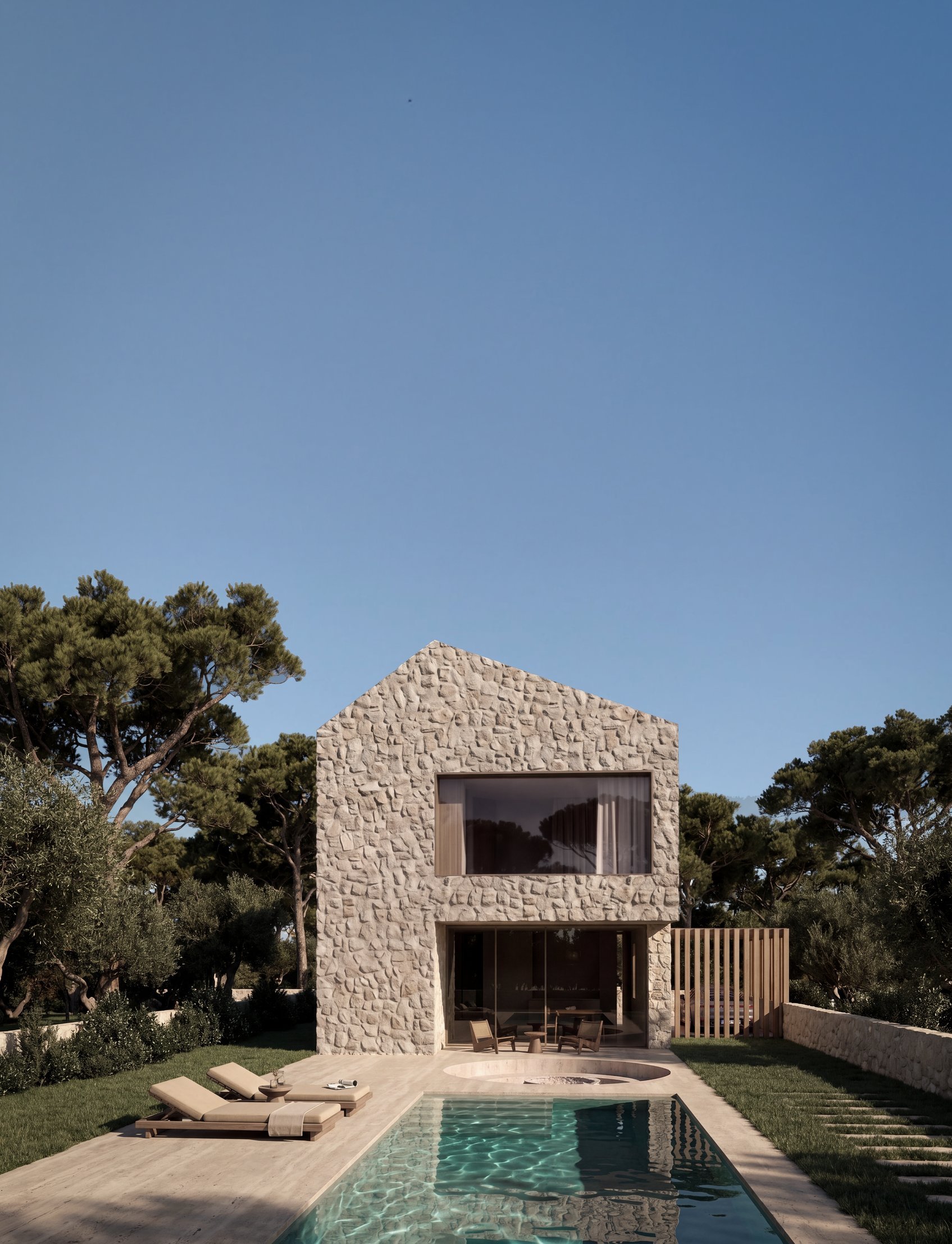 Villa Olivia stone house with pool