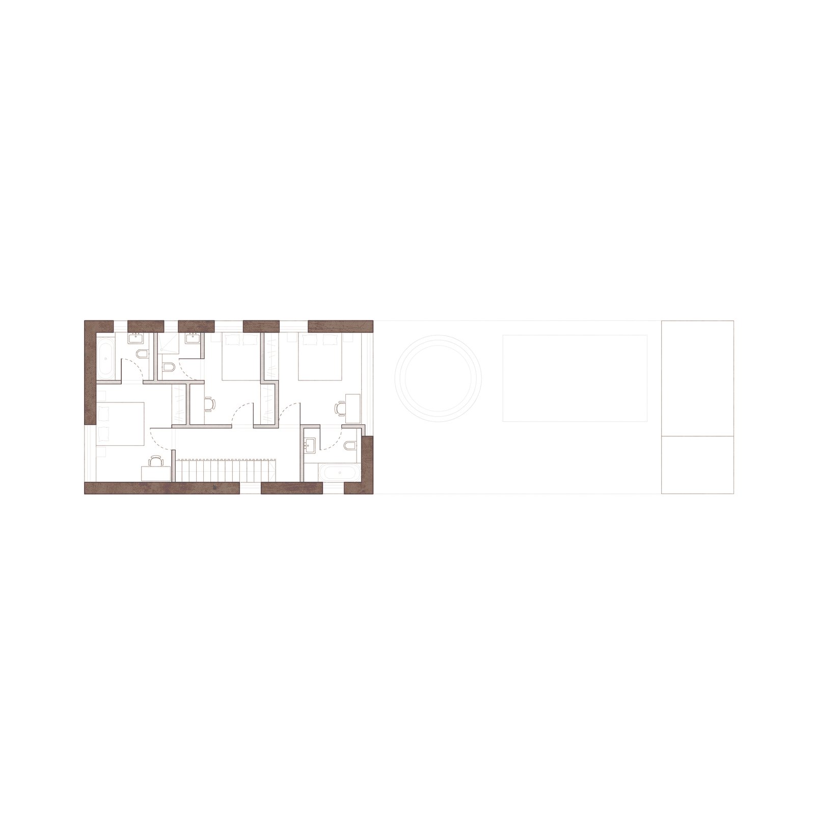 Villa Olivia upper floor plan